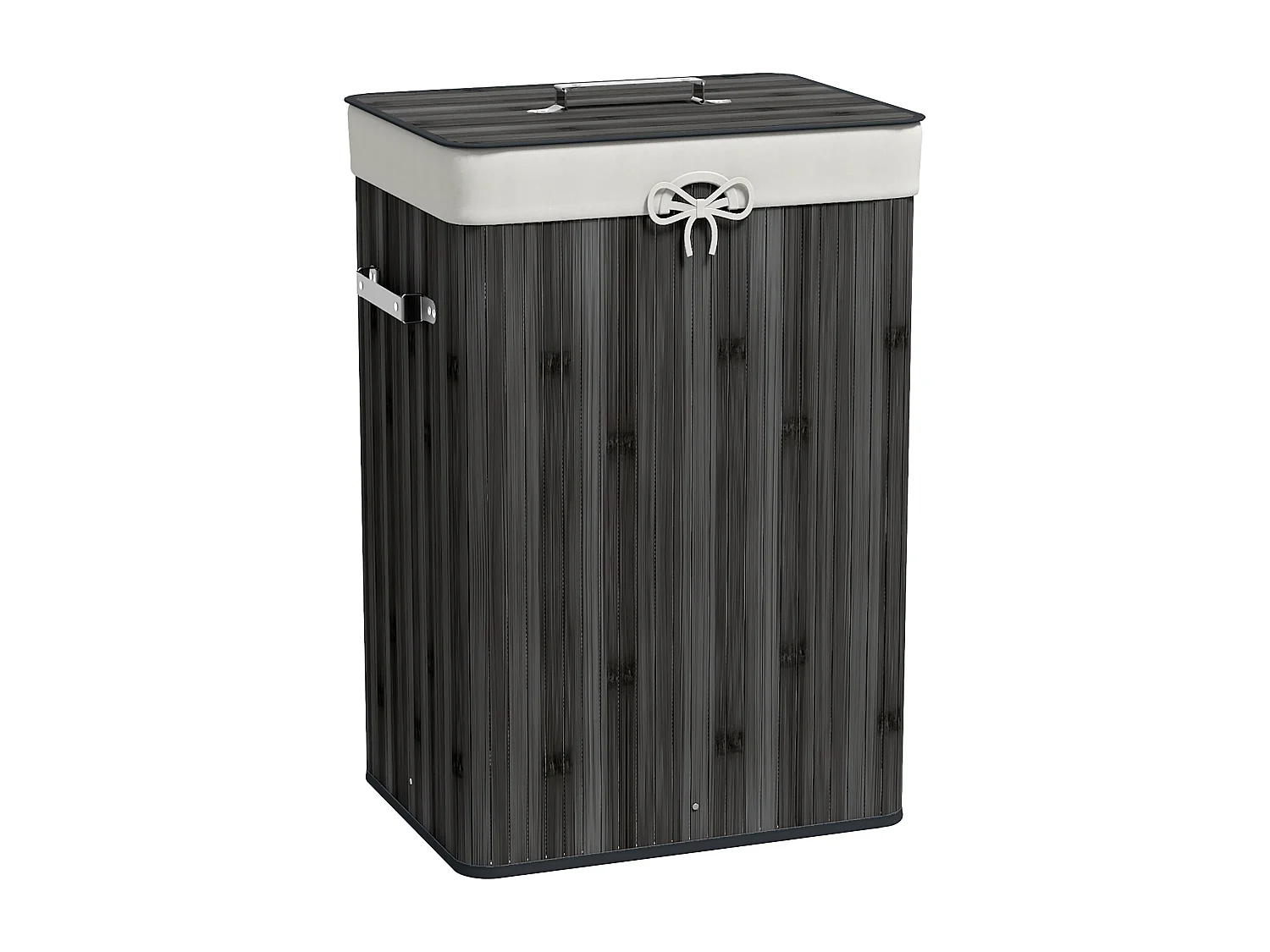 Cesto para ropa sucia Kunzita Homcom plegable con asas gris 60x40x30 cm