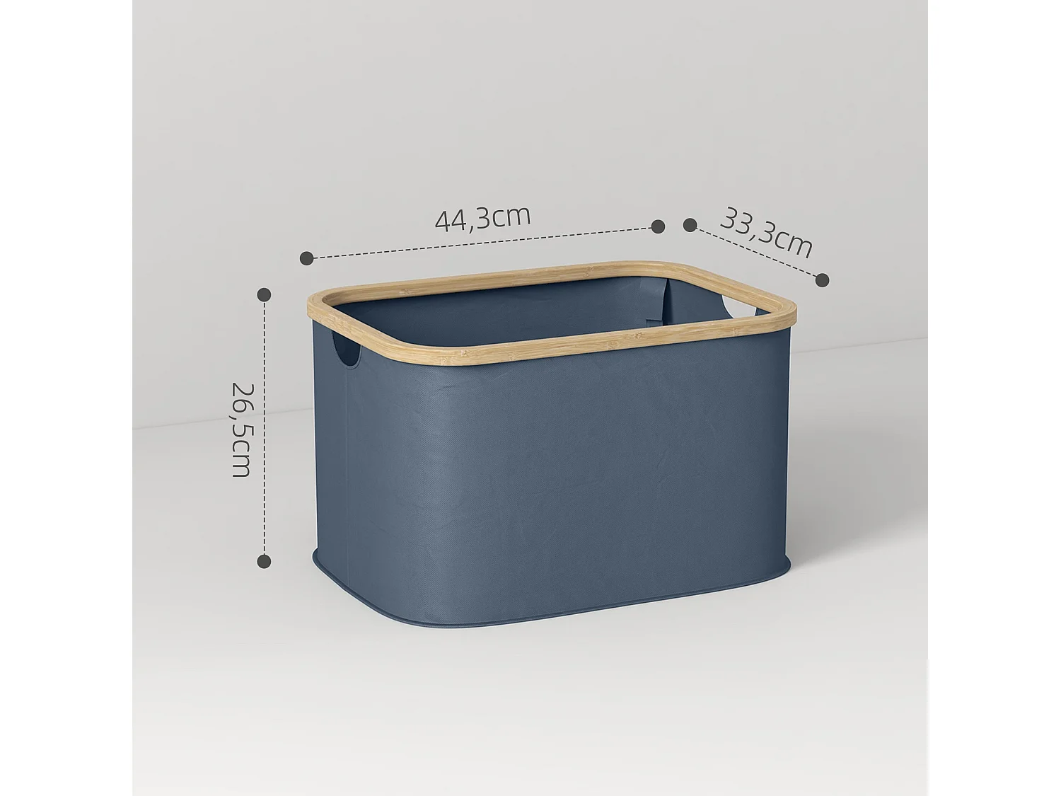 Cesto para Roupa Dobrável HOMCOM 36L - Cinza, Prático e Ecológico para Casa e Lavandaria