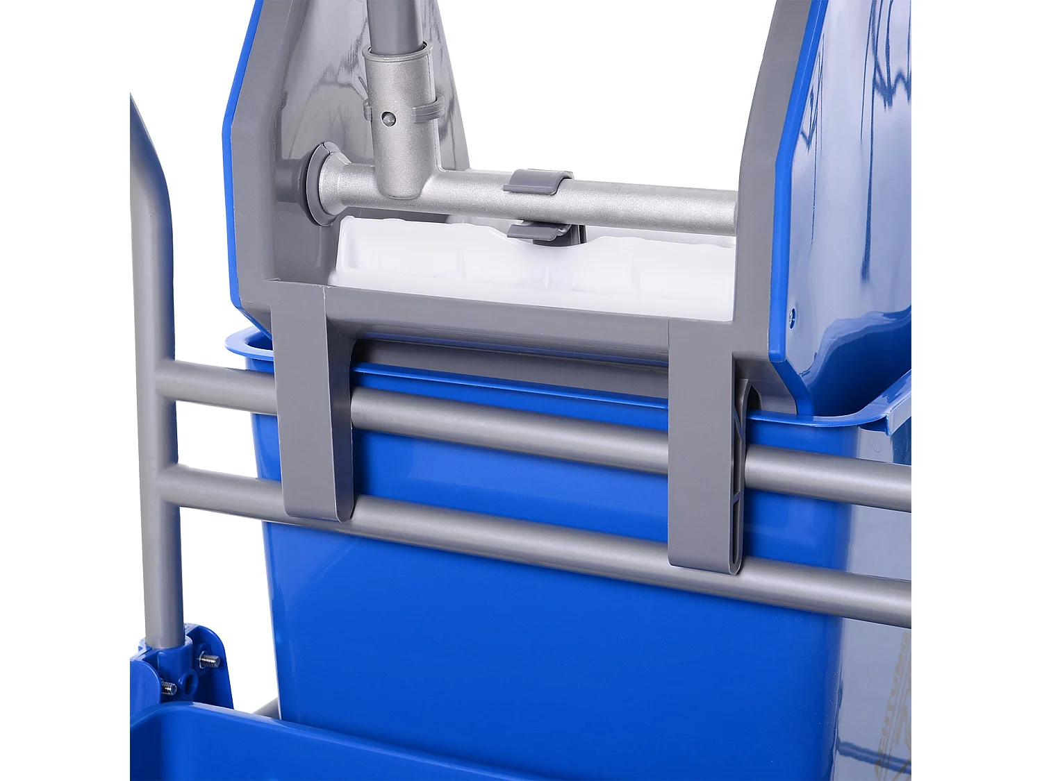 Carrinho de Limpeza Profissional com Balde de 25 Litros e Rodas - Azul