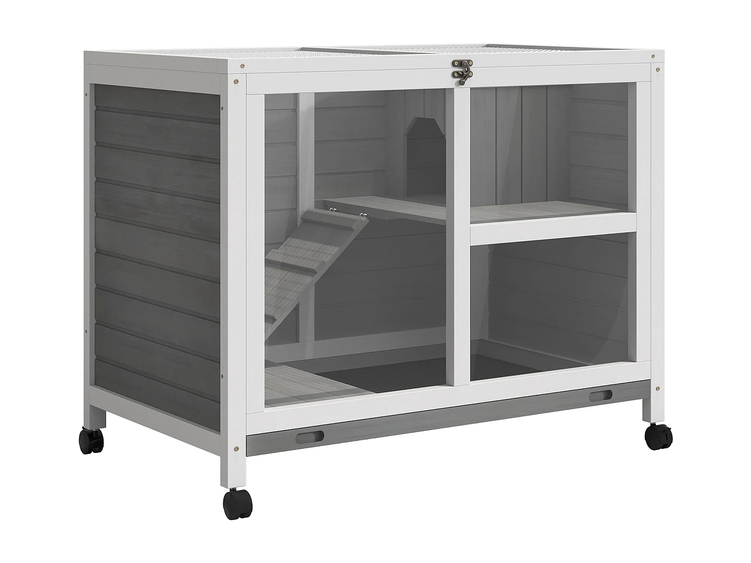 Coelheira de Madeira PawHut para Coelhos Anões