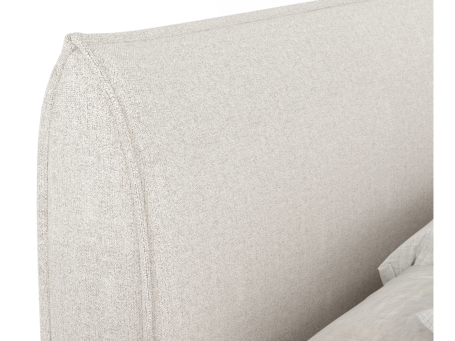 Boxspringbett aus Webstoff Chermin - Matratze - Toppermatratze - 140x200 cm - beige