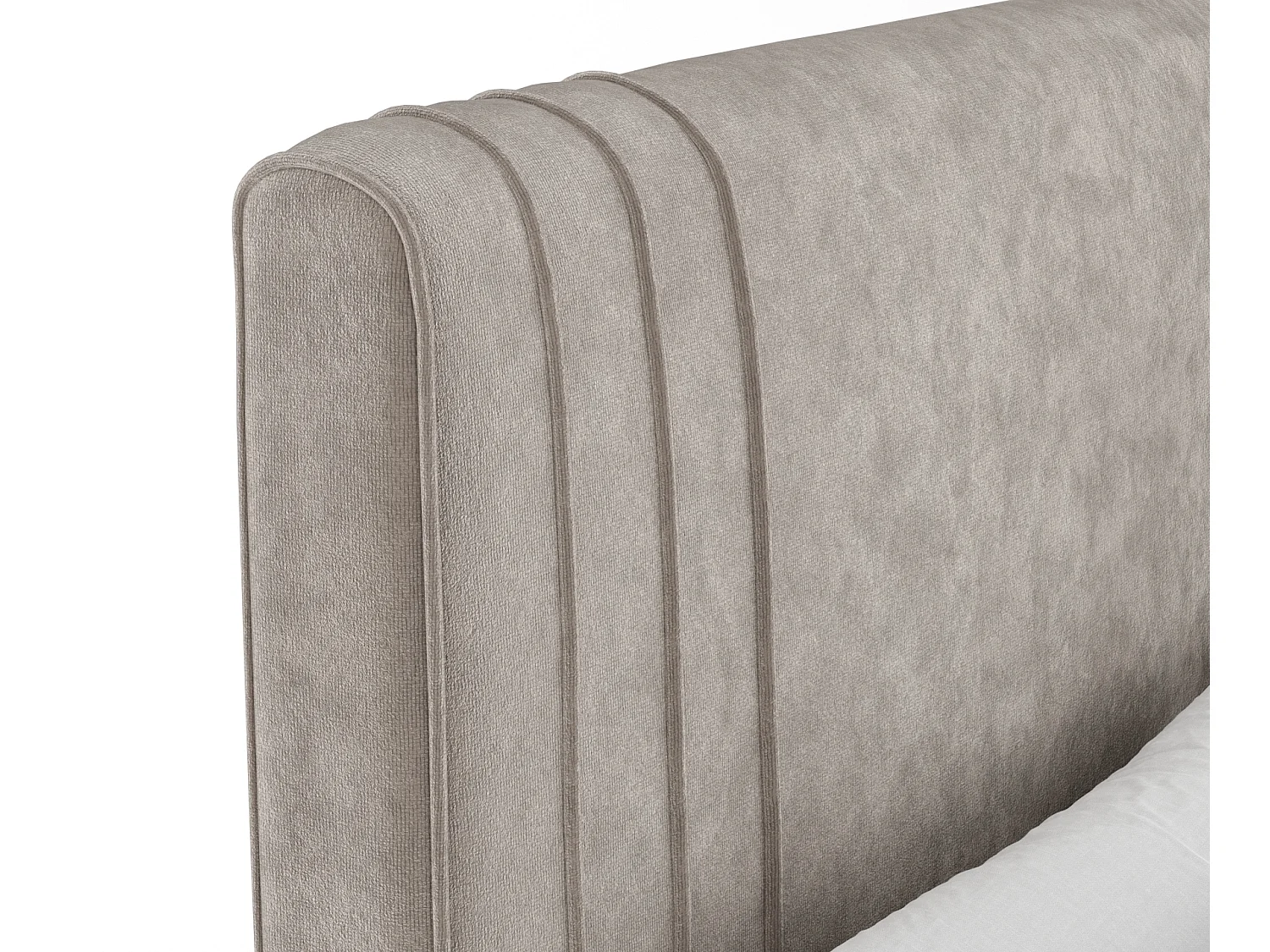 Lit boxspring en tissu velours Casone - matelas - surmatelas - 200x200 cm - taupe