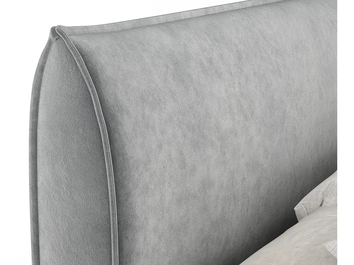 Boxspringbett aus Samtstoff Chermin - Matratze - Toppermatratze - 140x200 cm - taupe