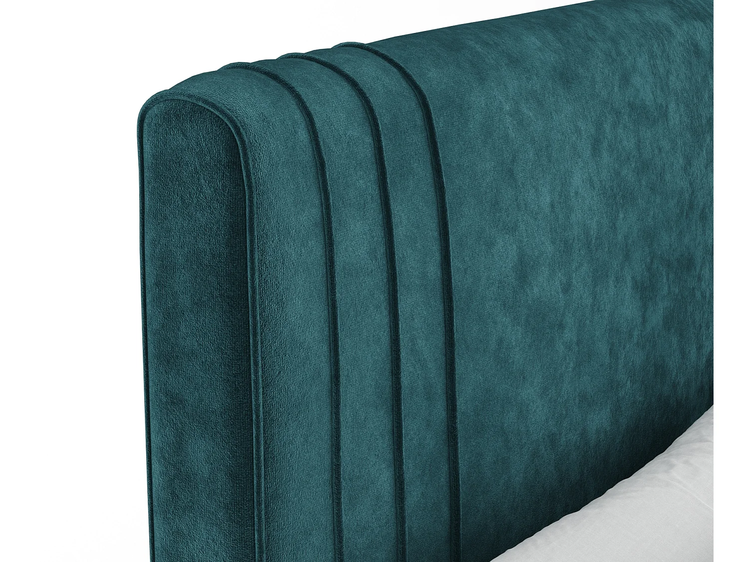 Boxspringbett aus Samtstoff Casone - Matratze - Topper - 160x200 cm - türkisfarben