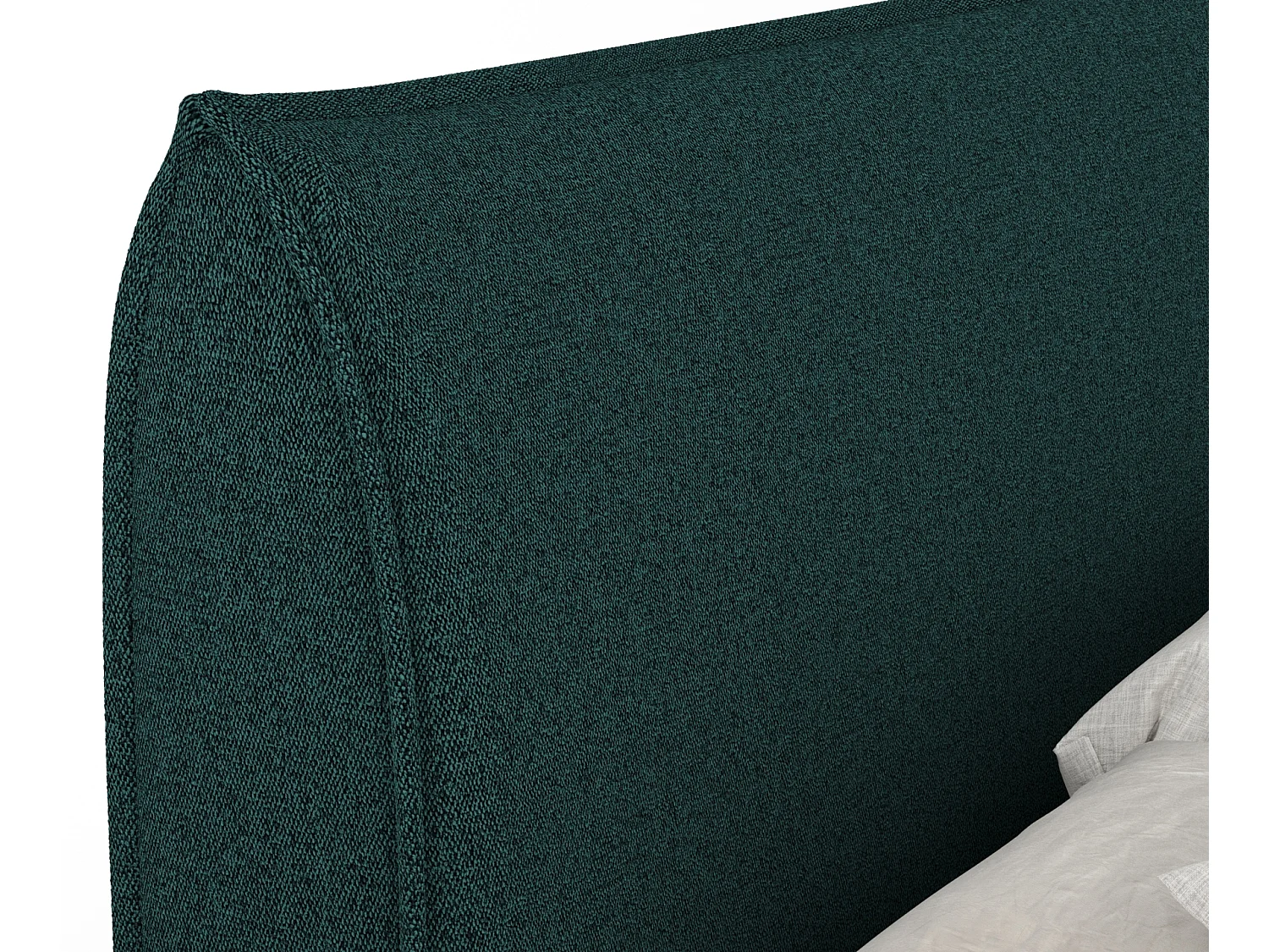 Boxspringbett aus Webstoff Chermin - Matratze - Toppermatratze - 160x200 cm - grün