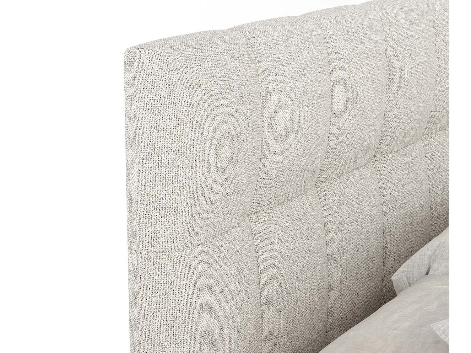 Boxspringbett aus Webstoff Elisio - Matratze - Toppermatratze - 160x200 cm - beige