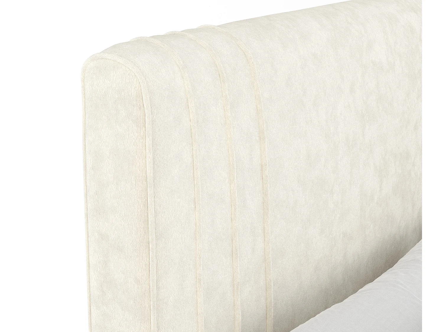 Boxspringbett aus Samtstoff Casone - Matratze - Topper - 200x200 cm - creme