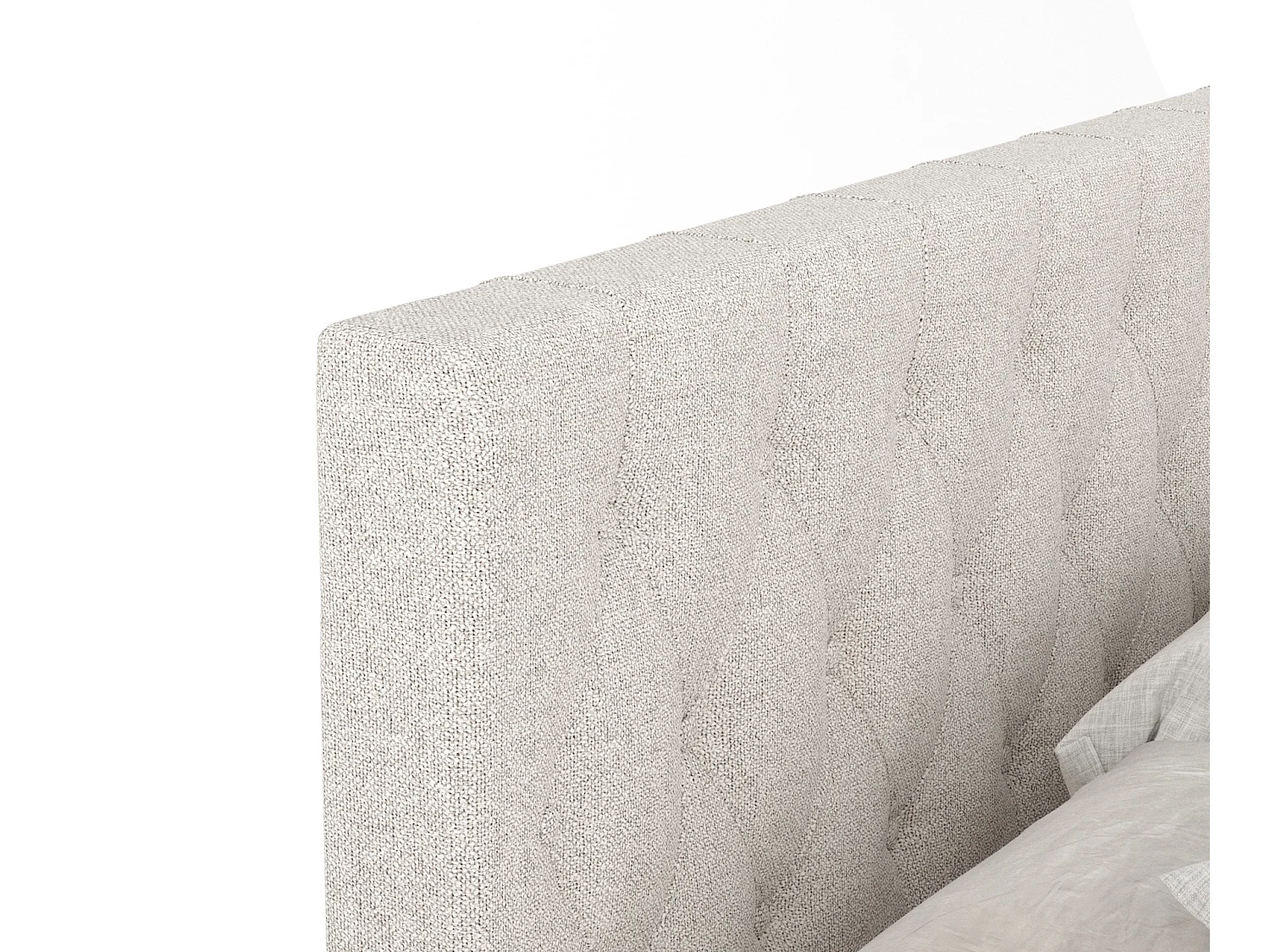 Boxspringbett aus Webstoff Excelsior - Matratze - Toppermatratze - 180x200 cm - beige