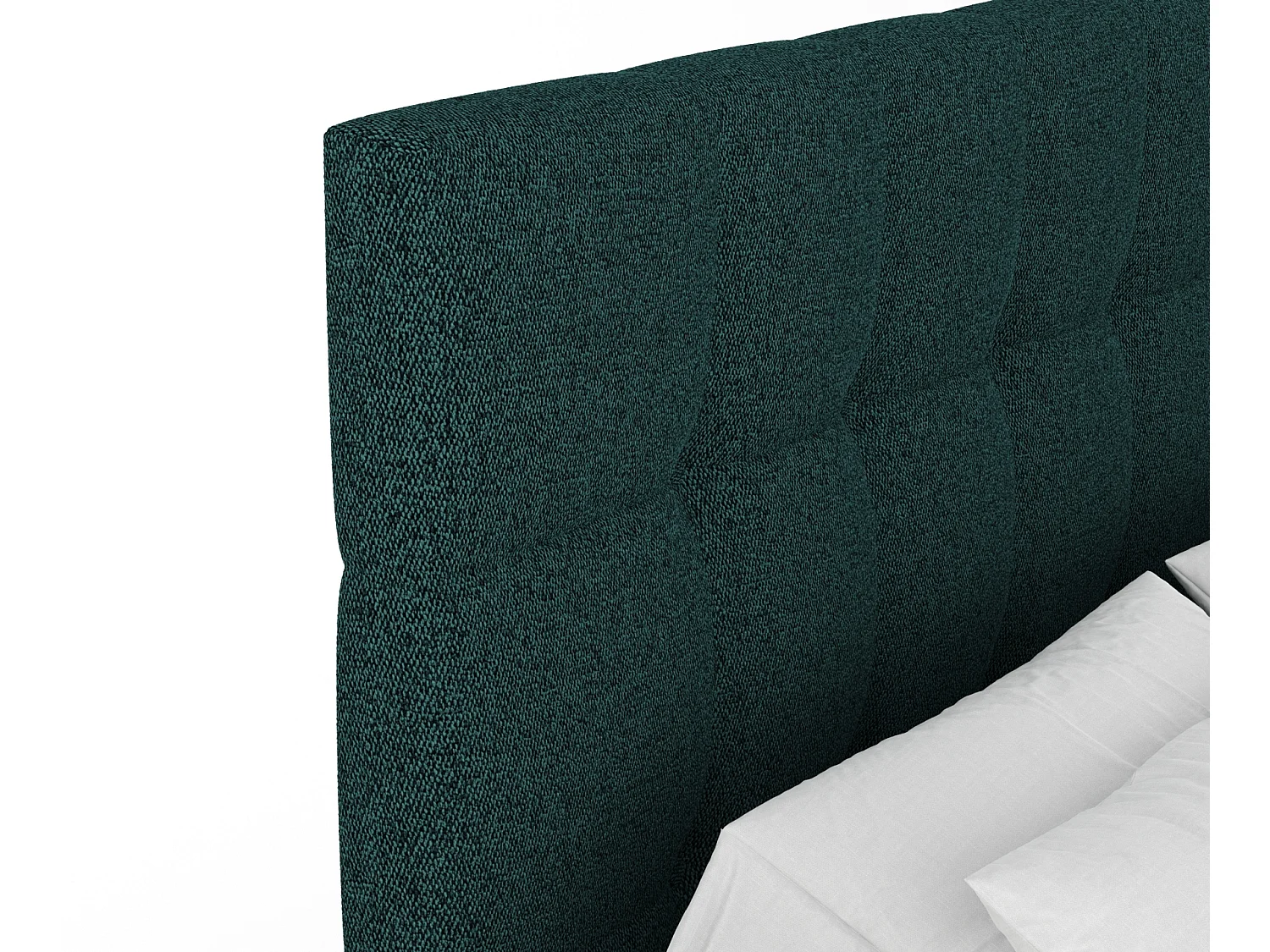 Boxspringbett aus Webstoff Chanton - Matratze - Toppermatratze - 180x200 cm - grün