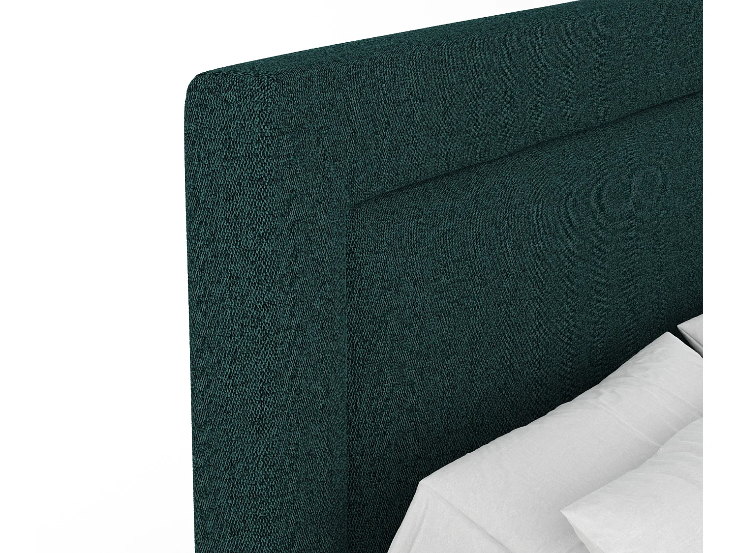 Boxspringbett aus Webstoff Laguno - Matratze - Toppermatratze - 140x200 cm - grün