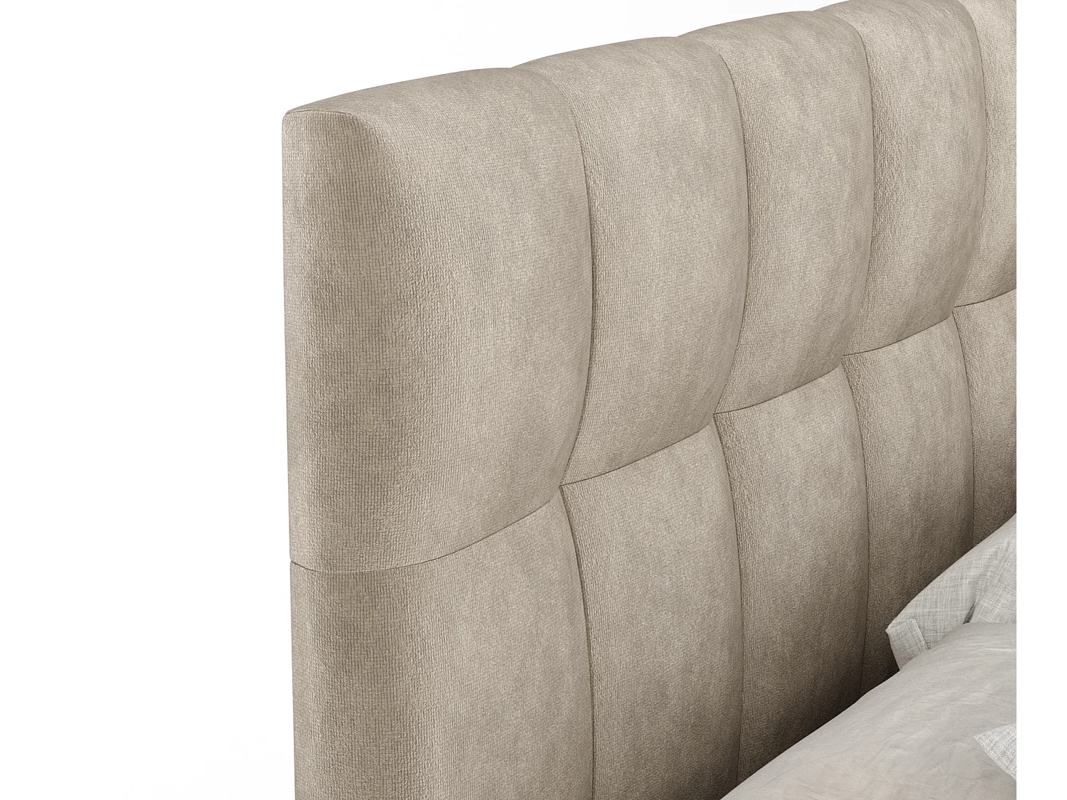 Lit boxspring en tissu velours Elisio - matelas - surmatelas - 200x200 cm - beige