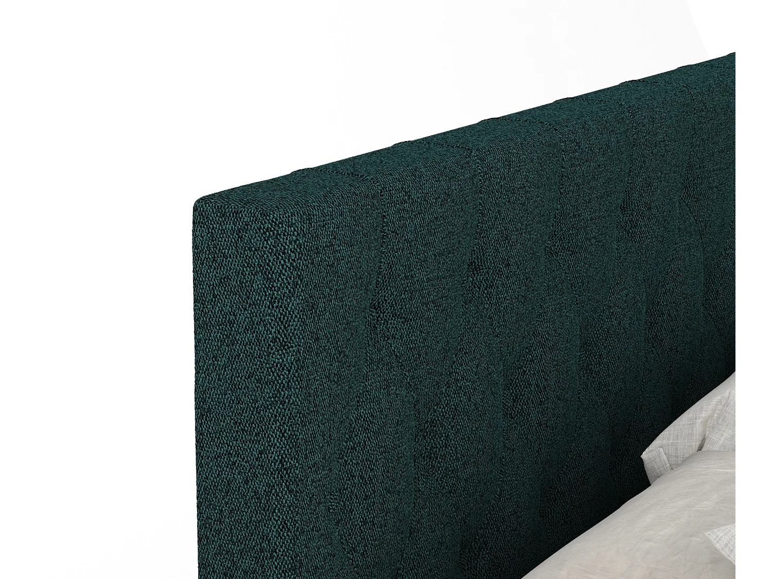 Lit boxspring en toile tissée Excelsior - matelas - surmatelas - 180x200 cm - vert