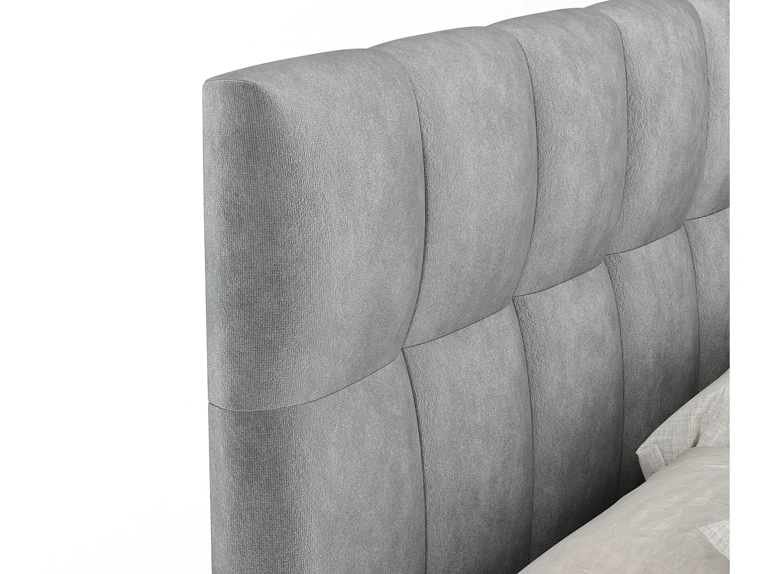 Boxspringbett aus Samtstoff Elisio - Matratze - Toppermatratze - 140x200 cm - taupe