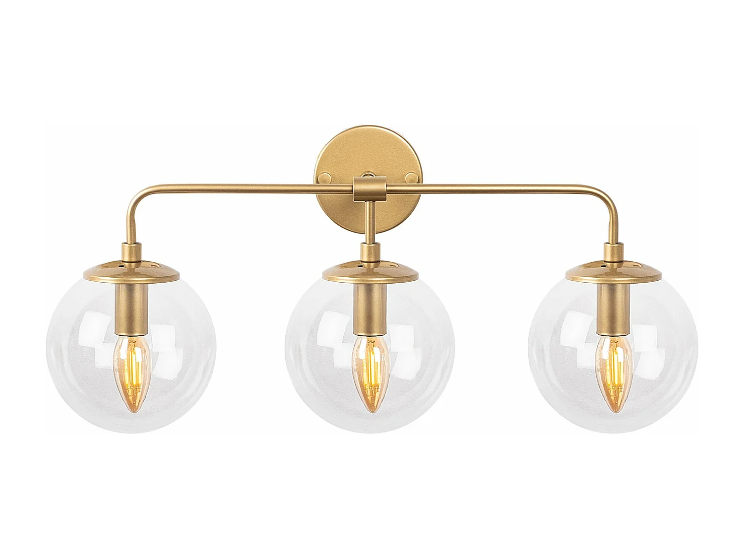 Candeeiro de Parede Elegante em Dourado - Design Moderno e Sofisticado