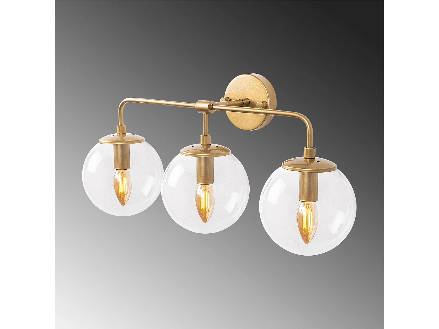 Candeeiro de Parede Elegante em Dourado - Design Moderno e Sofisticado