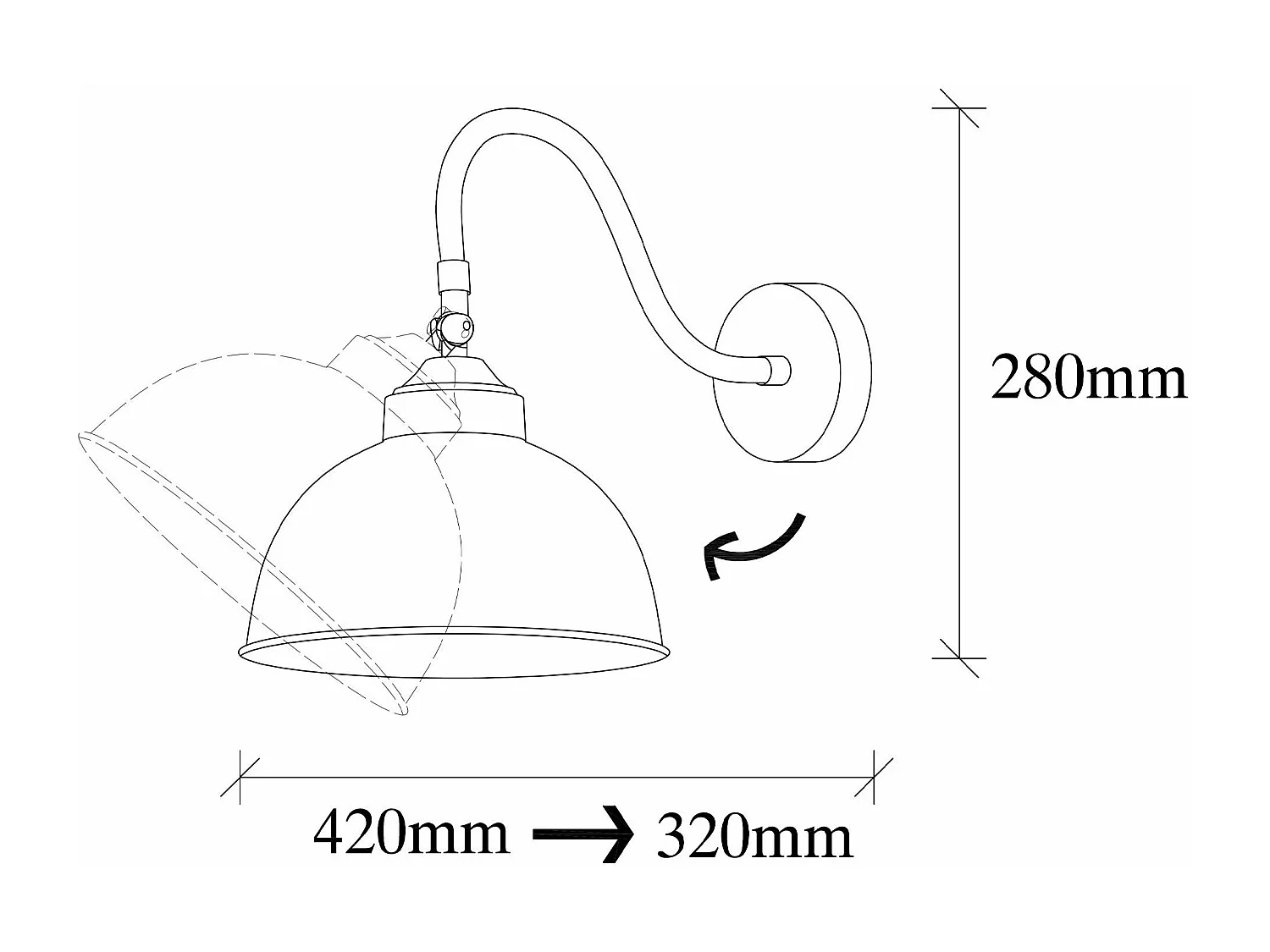 Candeeiro de Parede Industrial em Ferro - Elegância e Durabilidade