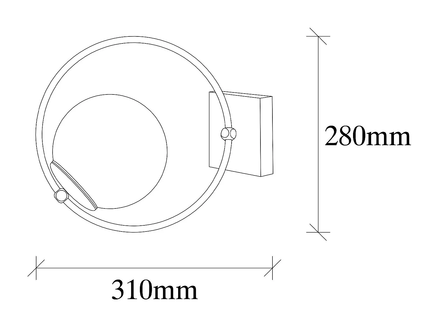 Candeeiro de Parede Preto e Branco Dolunay - Elegância e Sofisticação