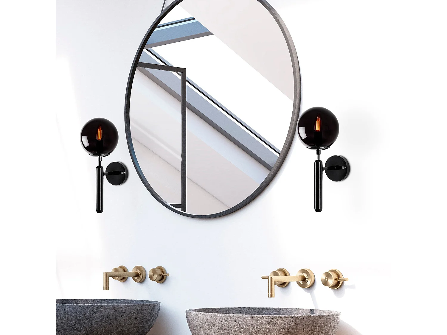 Candeeiro de Parede em Metal Preto - Elegância e Sofisticação para o Seu Espaço