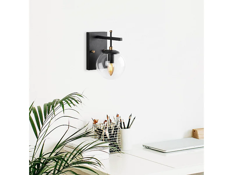 Candeeiro de Parede Elegante em Metal – Zahar 13112