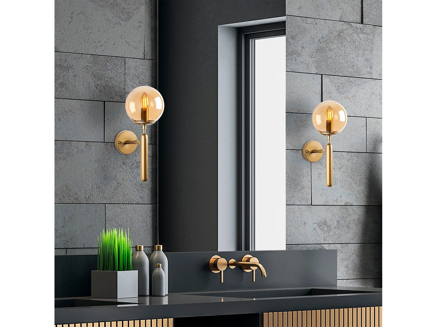 Candeeiro de Parede Dourado Elegante - Design Sofisticado para sua Casa