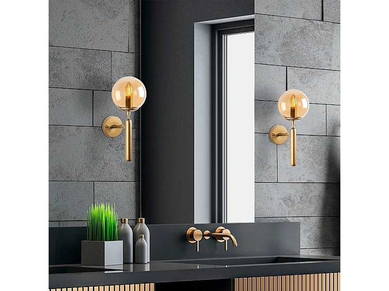 Candeeiro de Parede Dourado Elegante - Design Sofisticado para sua Casa