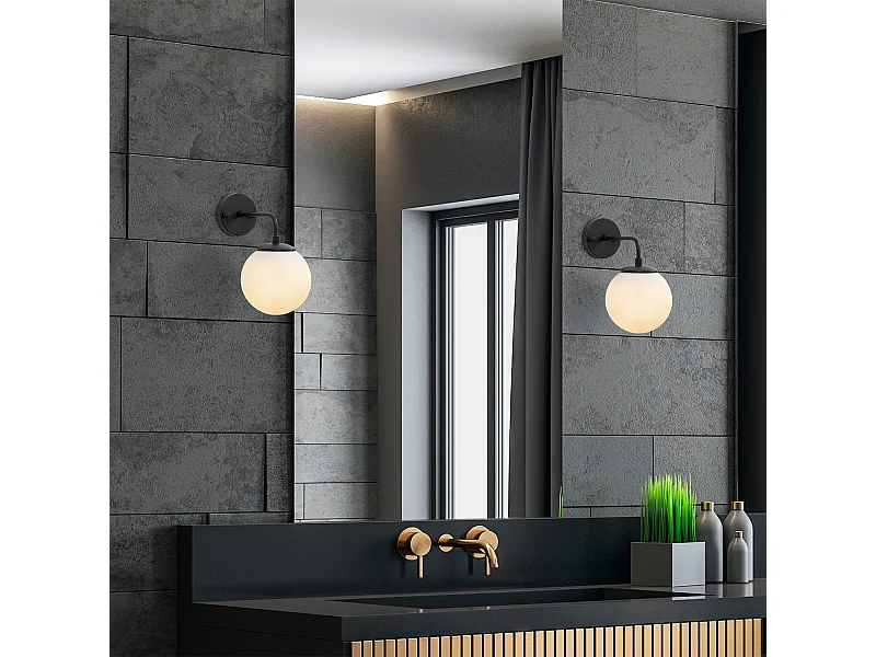 Candeeiro de Parede Preto e Creme - Elegância e Estilo para o Seu Espaço