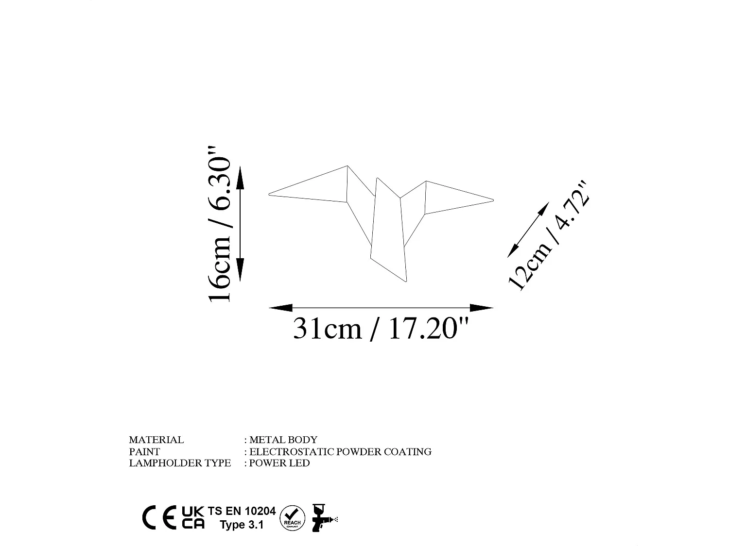 Candeeiro de Parede Moderno Pacalı 13500 - Estilo e Sofisticação