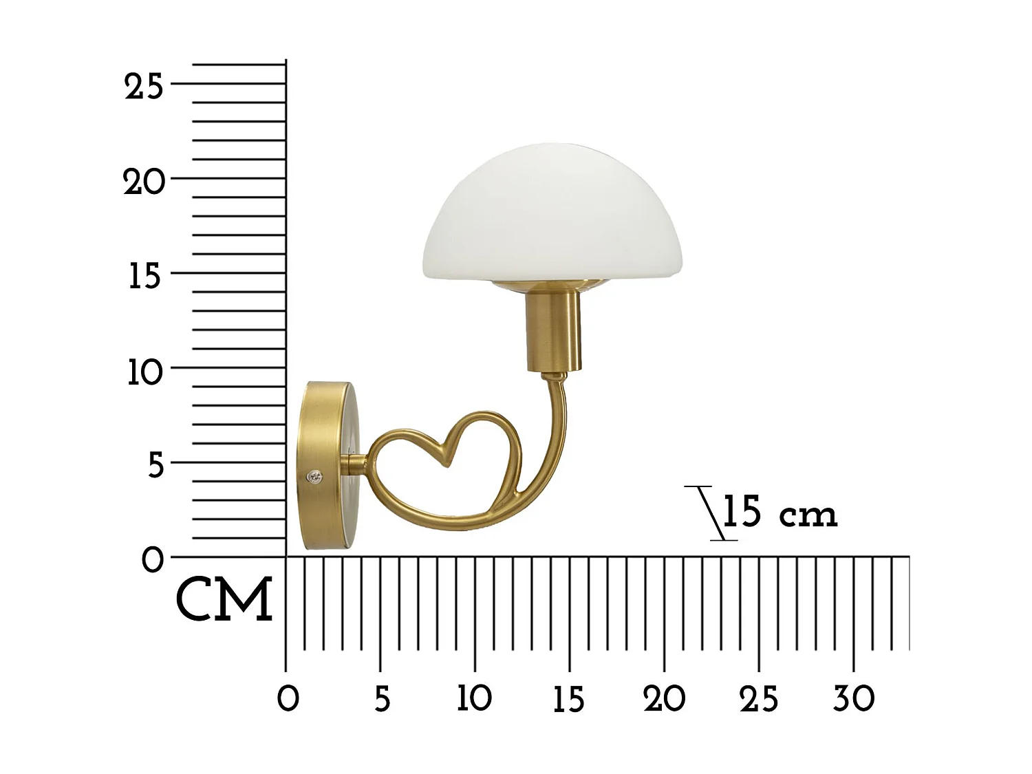 Candeeiro de Parede Glamouroso "Lovy" Dourado - Design Elegante e Sofisticado