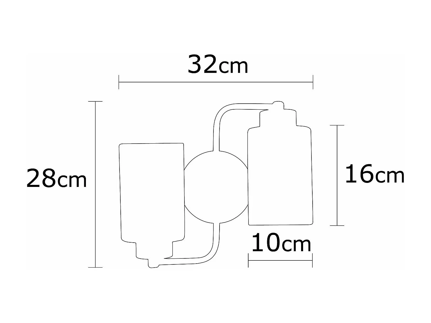 Candeeiro de Parede em Metal Preto - Design Elegante e Moderno