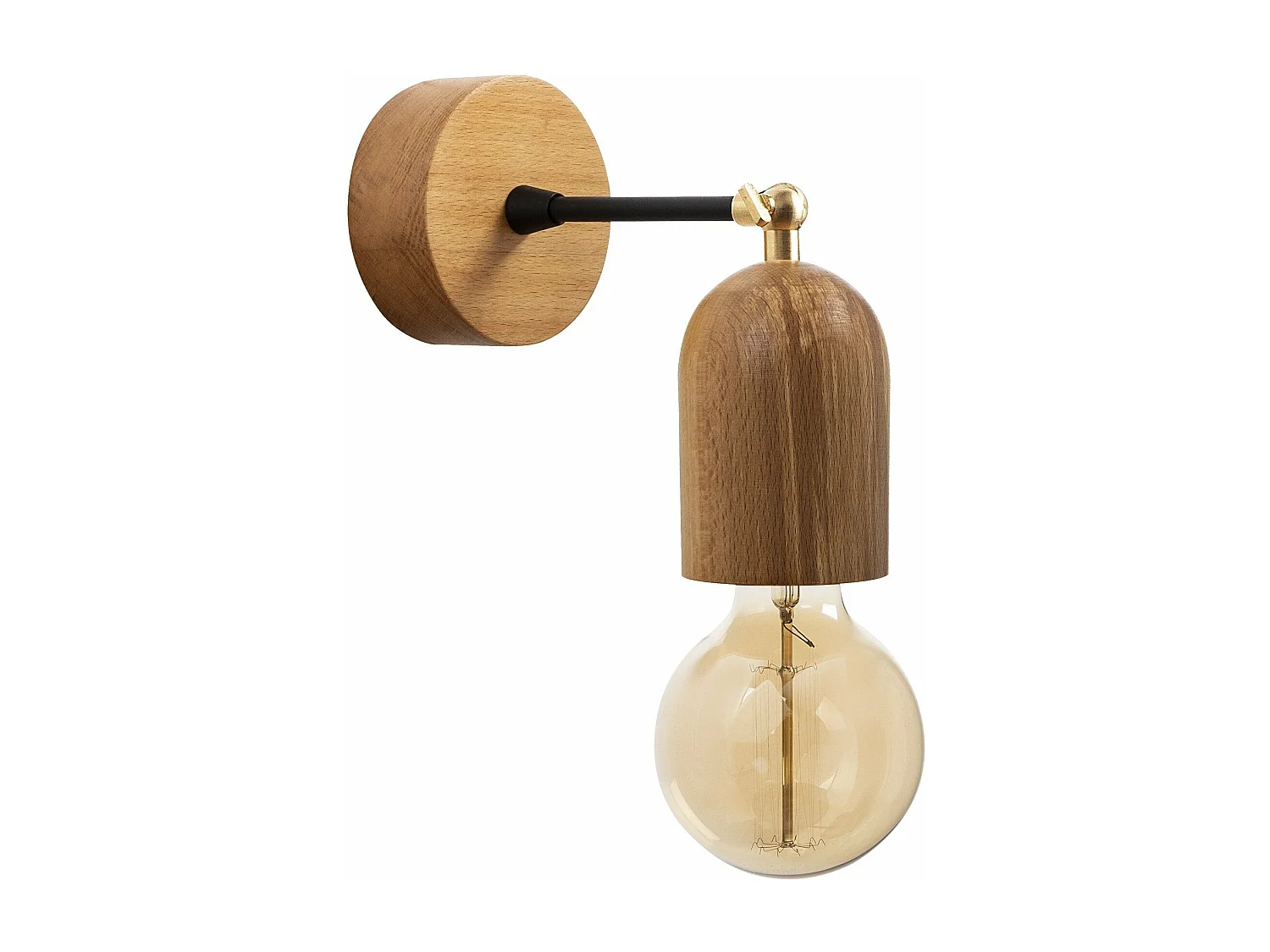 Candeeiro de Parede em Madeira Datca - N-934: Elegância e Calor para o Seu Espaço