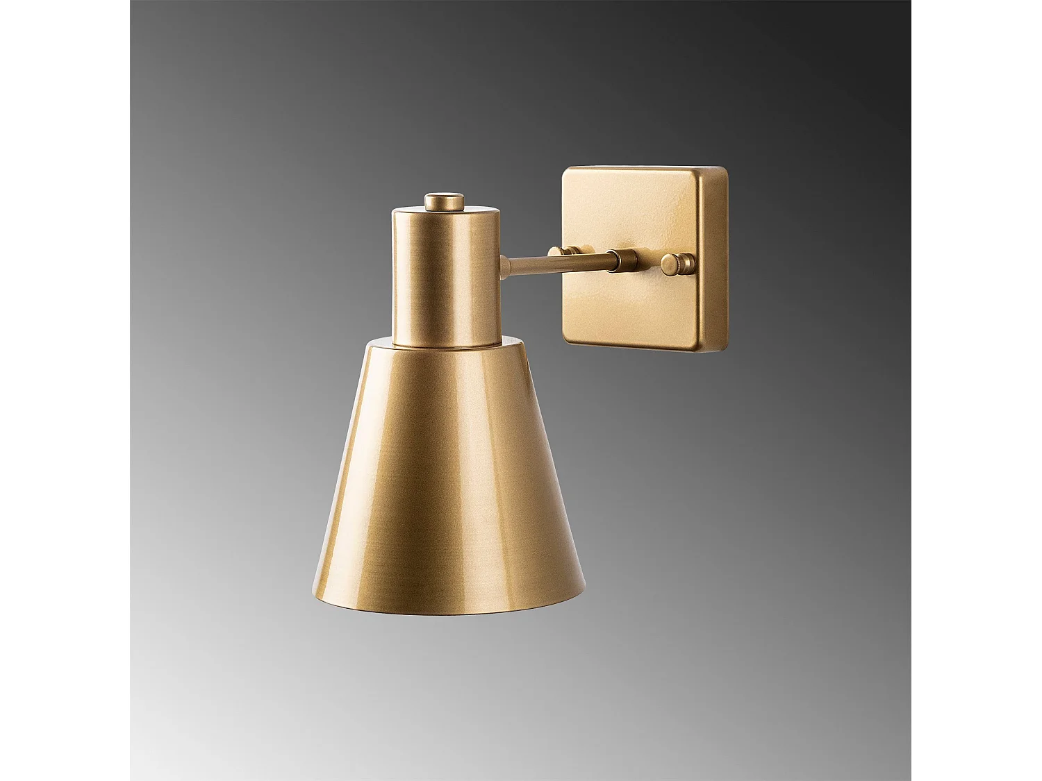 Applique murale 1 lampe style industriel Dunster Métal Or