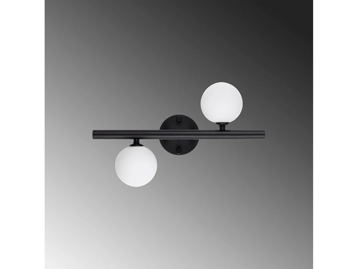 Candeeiro de Parede Moderno e Industrial - Preto e Branco - 40 x 12 x 26 cm