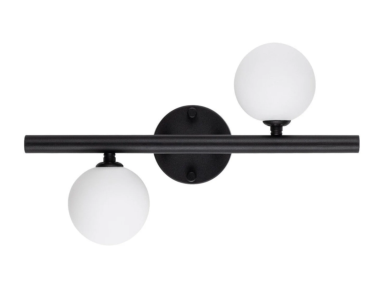 Candeeiro de Parede Moderno e Industrial - Preto e Branco - 40 x 12 x 26 cm