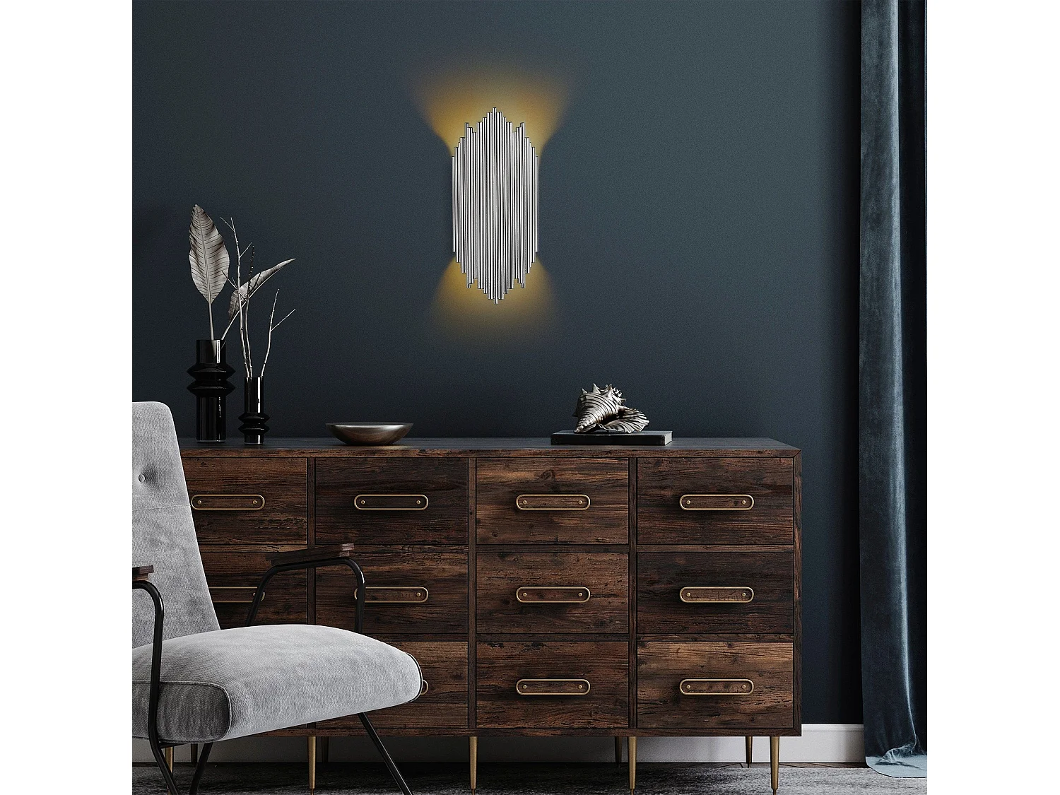 Candeeiro de Parede Kara 13347 - Elegância e Sofisticação para o Seu Espaço