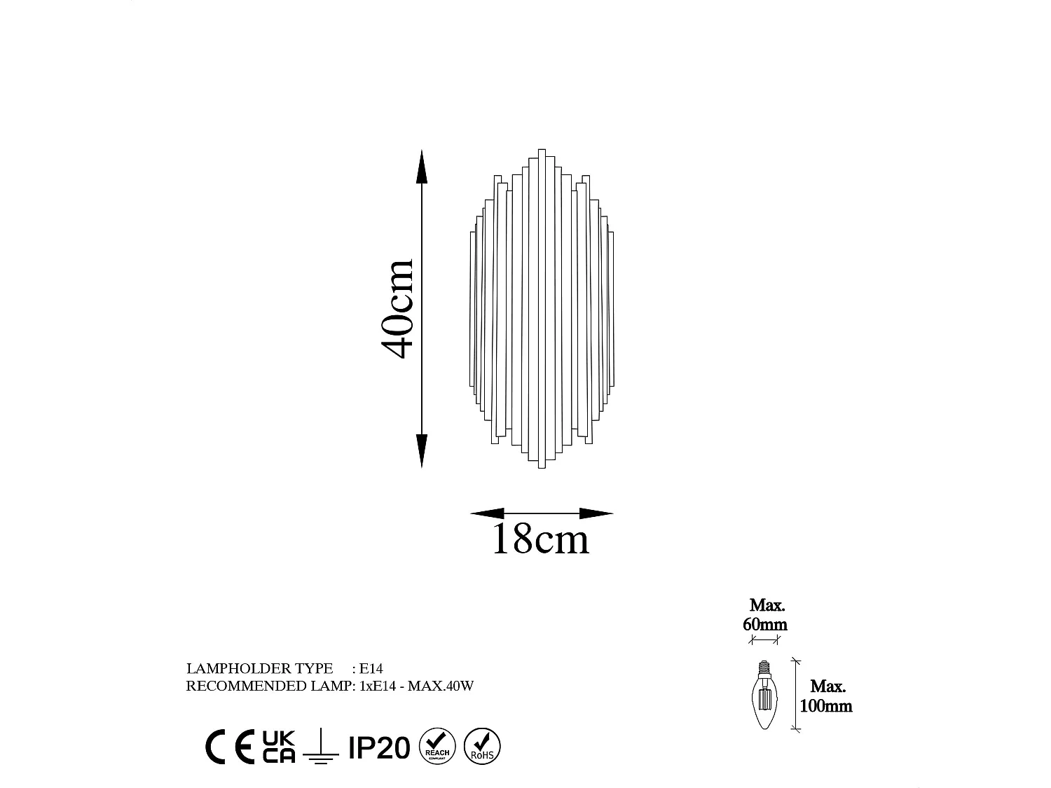 Candeeiro de Parede Kara 13347 - Elegância e Sofisticação para o Seu Espaço