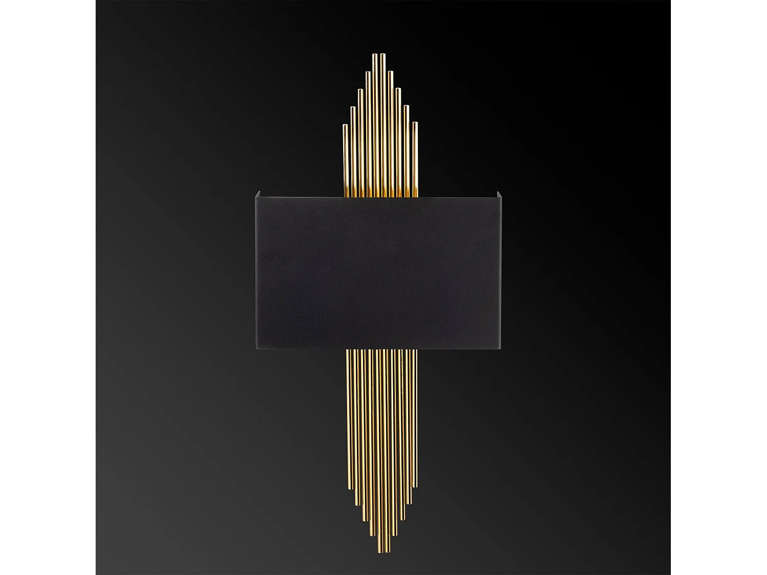 Candeeiro de Parede Moderno e Elegante - Design Inovador em Preto e Dourado