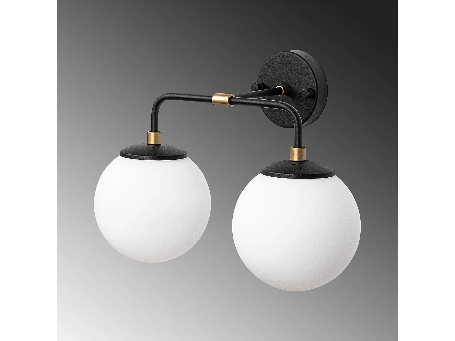 Candeeiro de Parede Elegante com Tampa de Vidro - Horn 12212