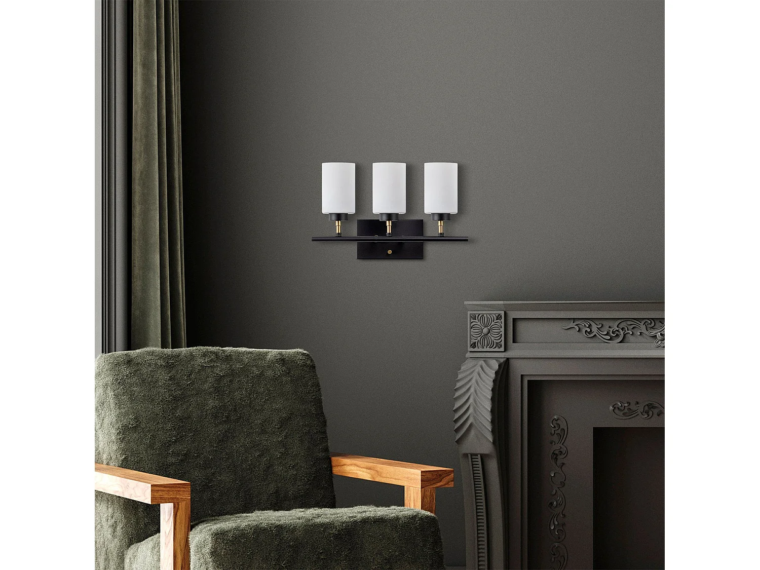 Candeeiro de Parede Elegante Preto e Branco - Design Industrial e Escandinavo