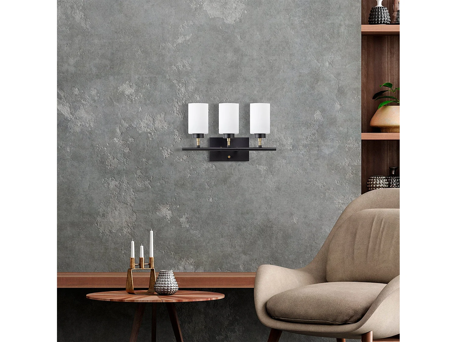 Candeeiro de Parede Elegante Preto e Branco - Design Industrial e Escandinavo