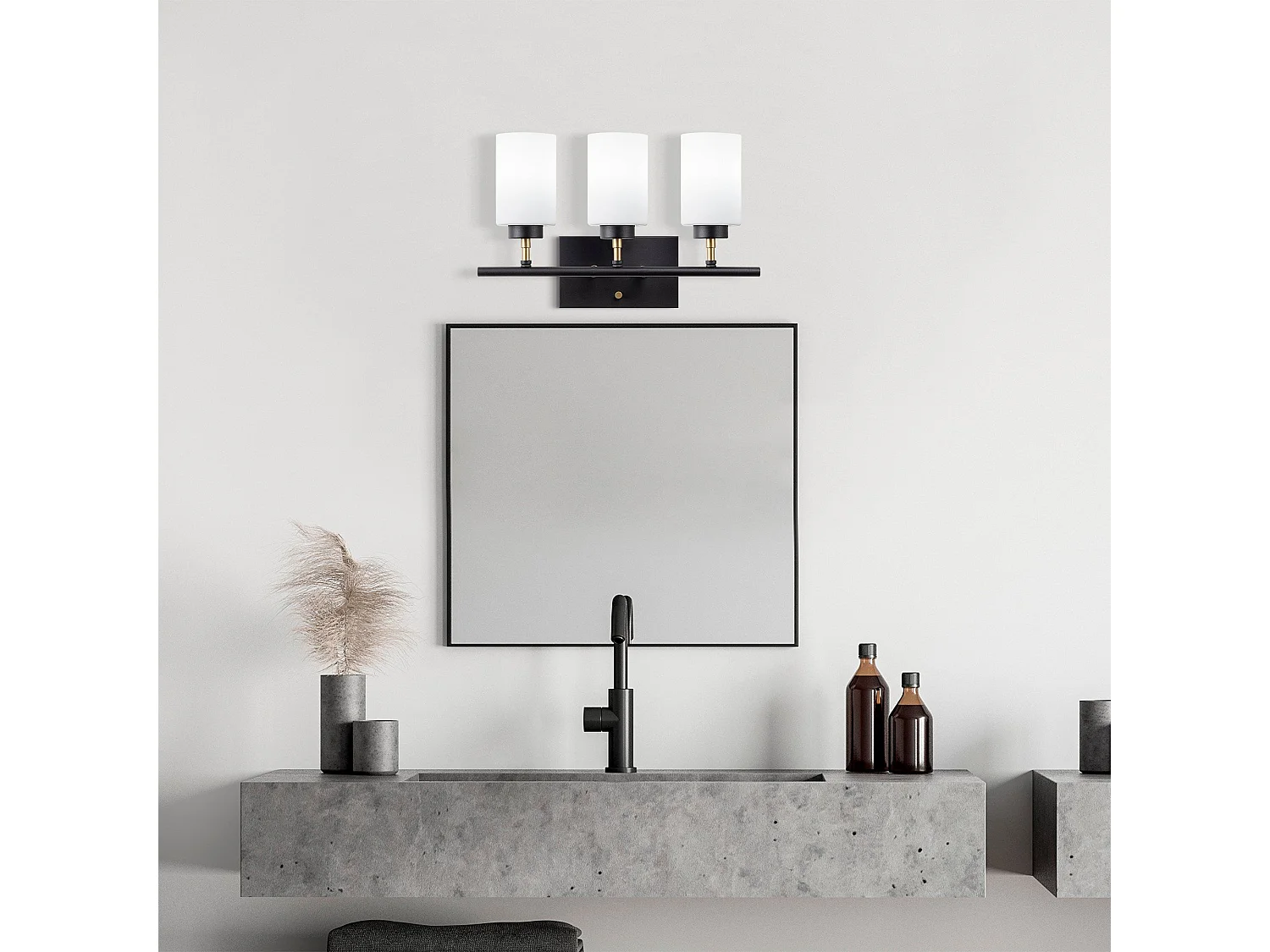 Candeeiro de Parede Elegante Preto e Branco - Design Industrial e Escandinavo