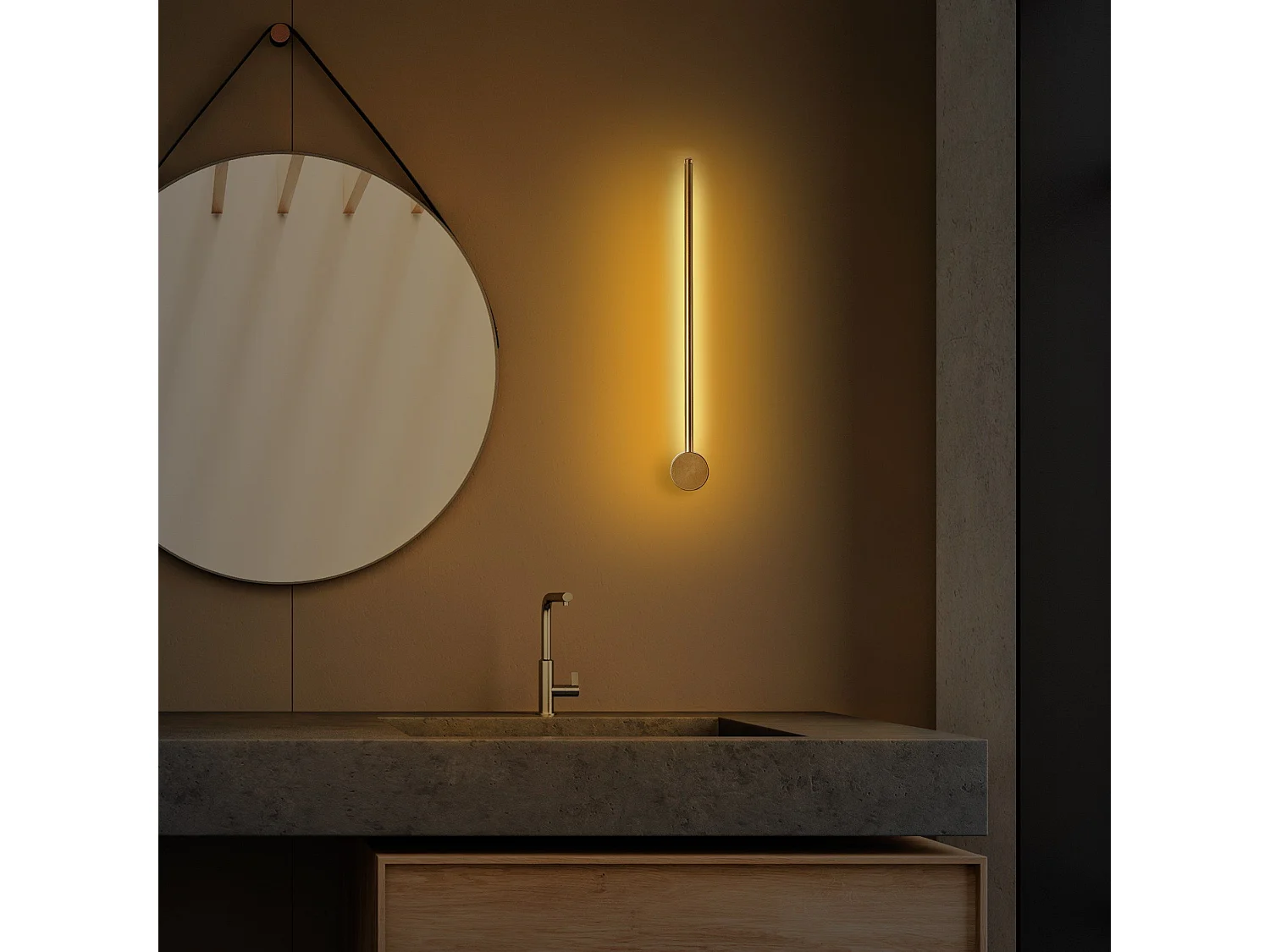 Candeeiro de Parede Elegante em Dourado - Estilo e Funcionalidade