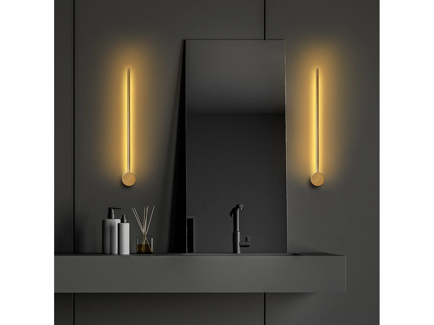 Candeeiro de Parede Elegante em Dourado - Estilo e Funcionalidade