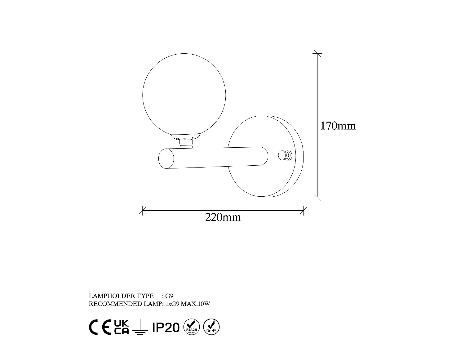 Candeeiro de Parede Domino 11034: Elegância e Sofisticação para o Seu Espaço