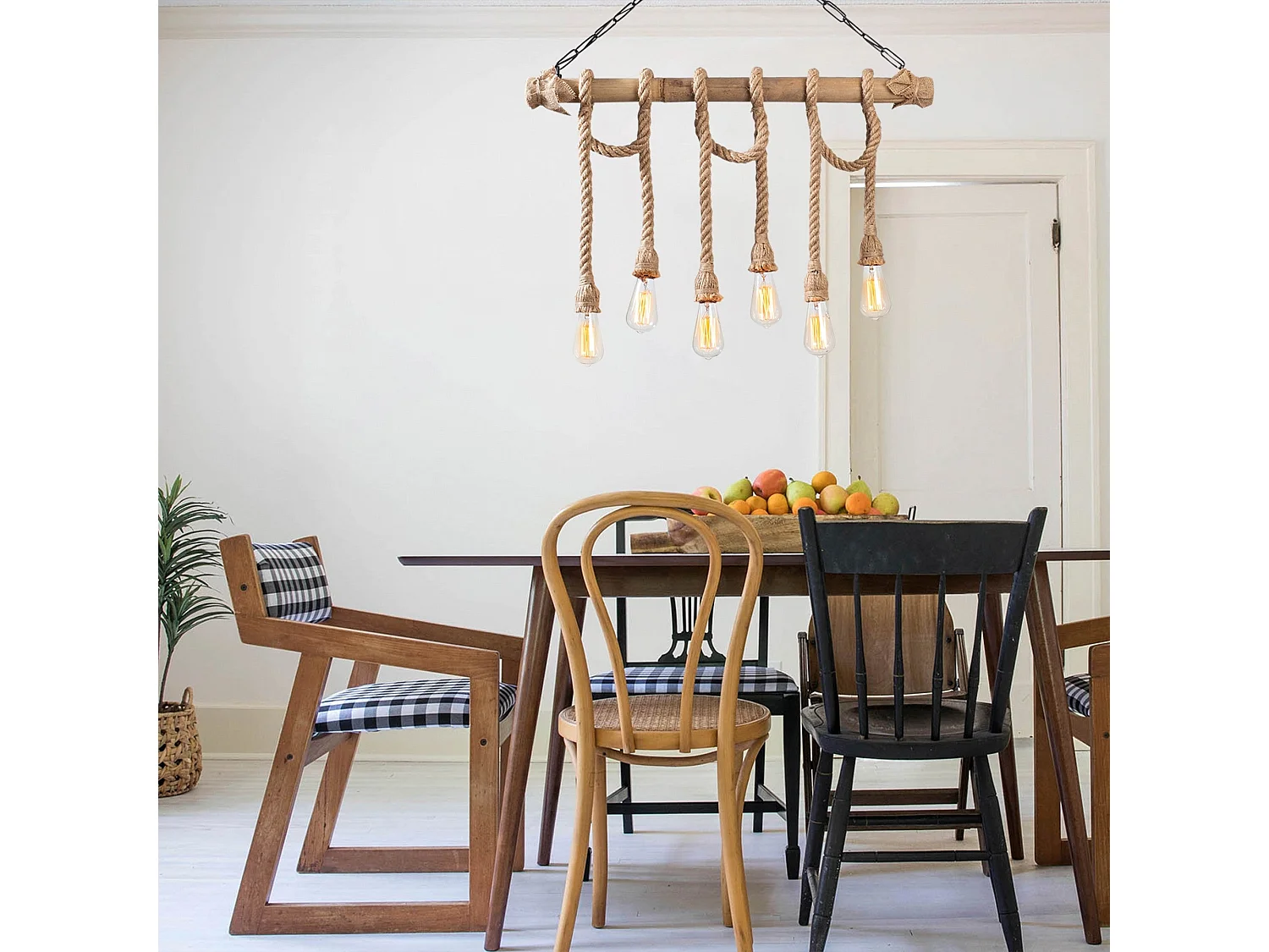 Candeeiro de Madeira Erebos 113-AV - Estilo Moderno e Rústico