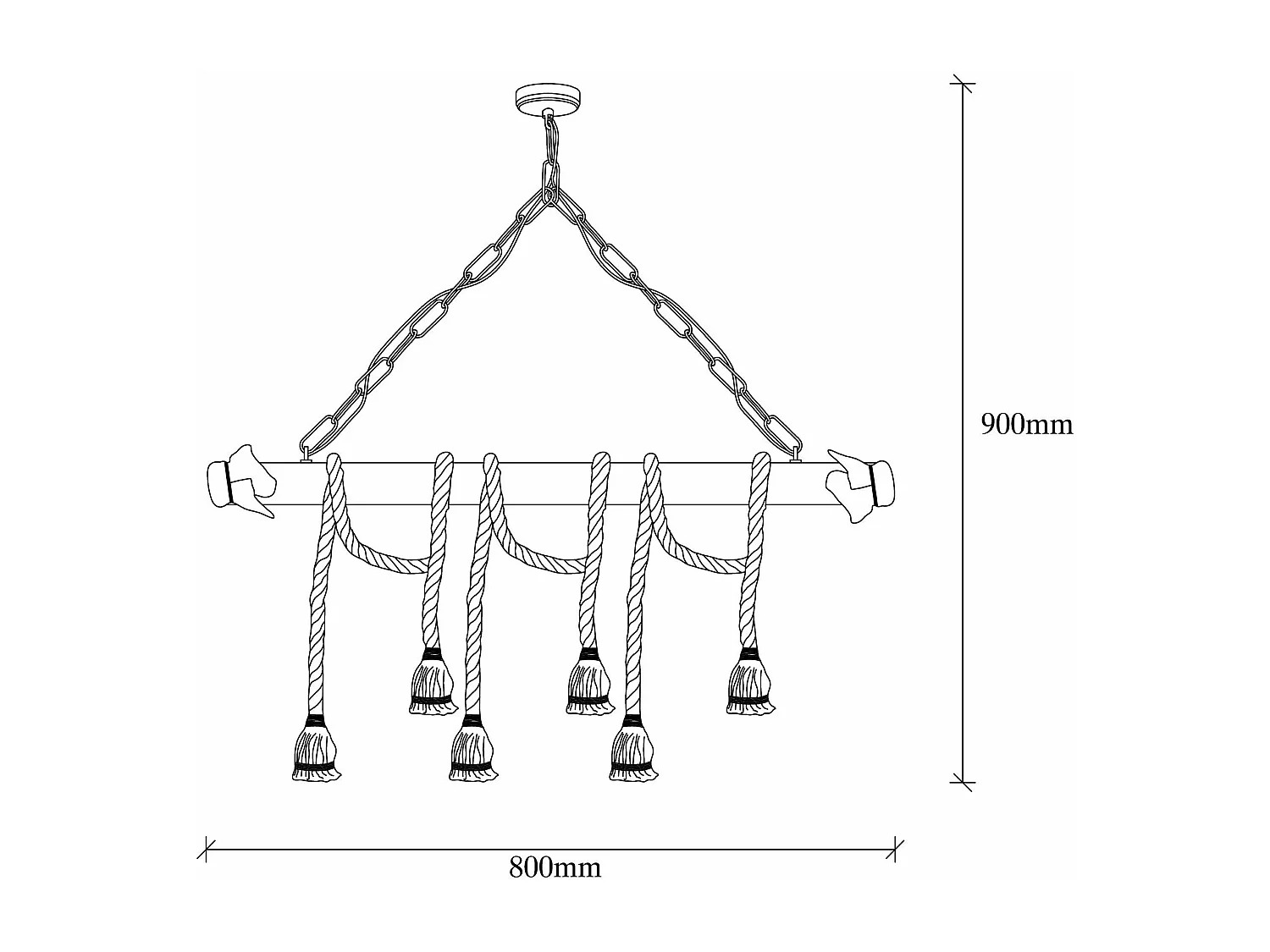 Candeeiro de Madeira Erebos 113-AV - Estilo Moderno e Rústico