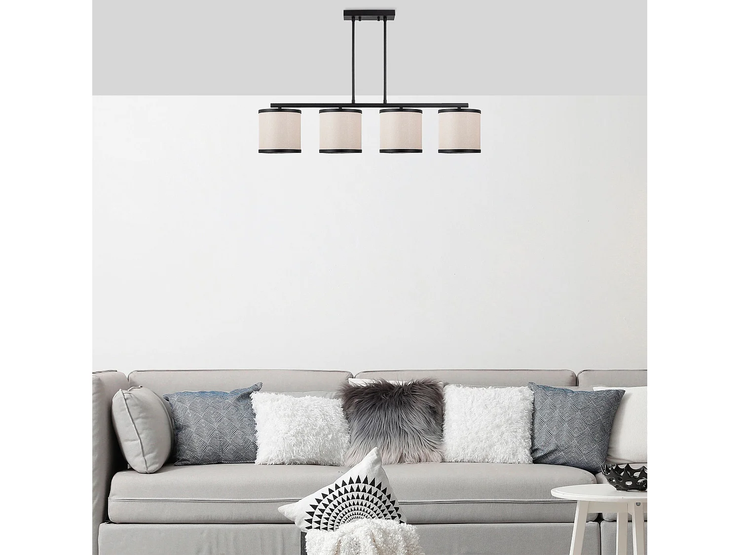 Candeeiro Moderno Eleve - Design Sofisticado em Preto e Branco