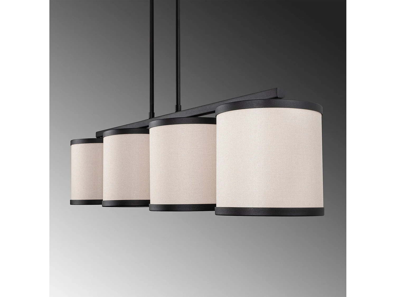 Candeeiro Moderno Eleve - Design Sofisticado em Preto e Branco