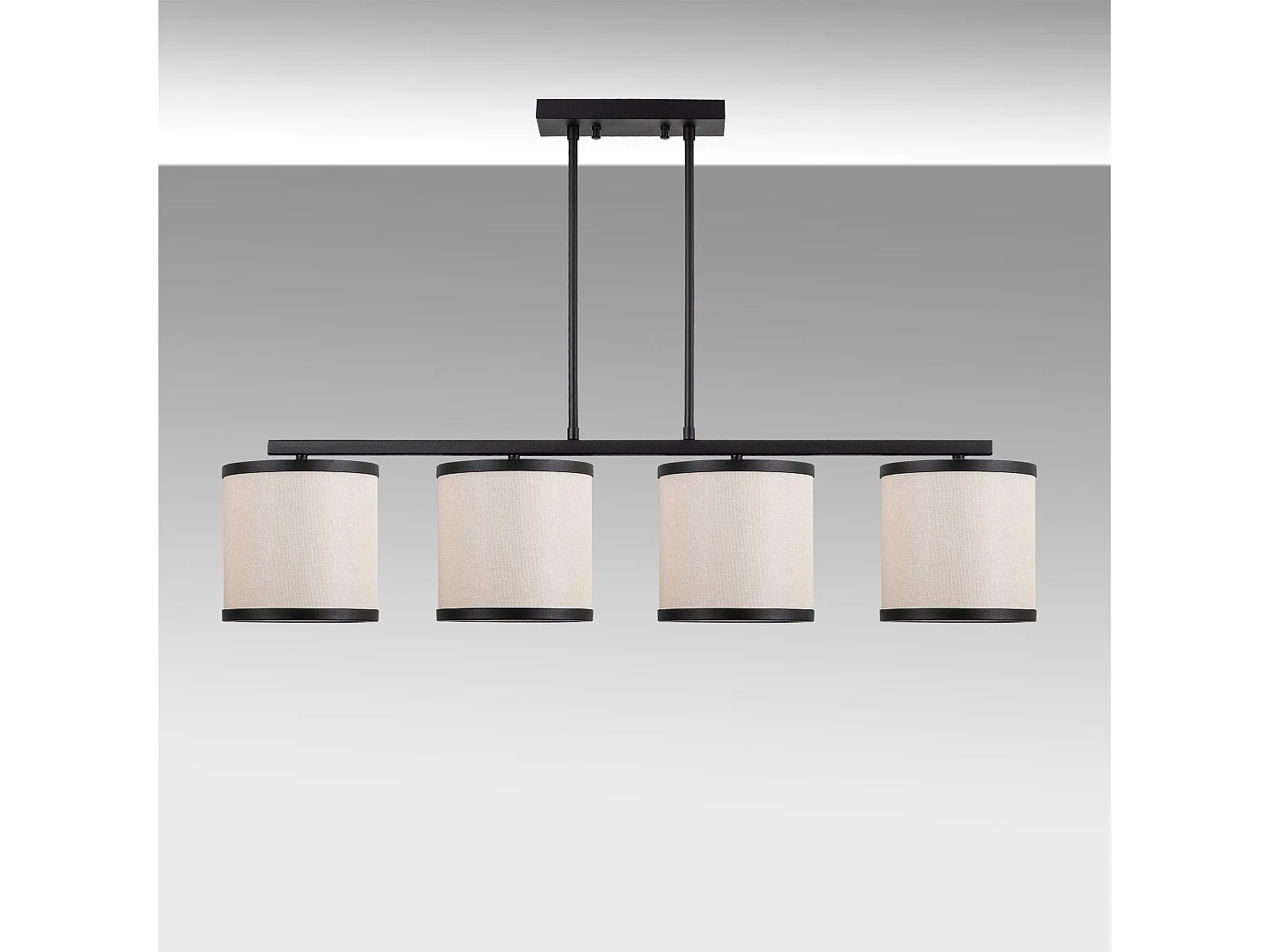 Candeeiro Moderno Eleve - Design Sofisticado em Preto e Branco