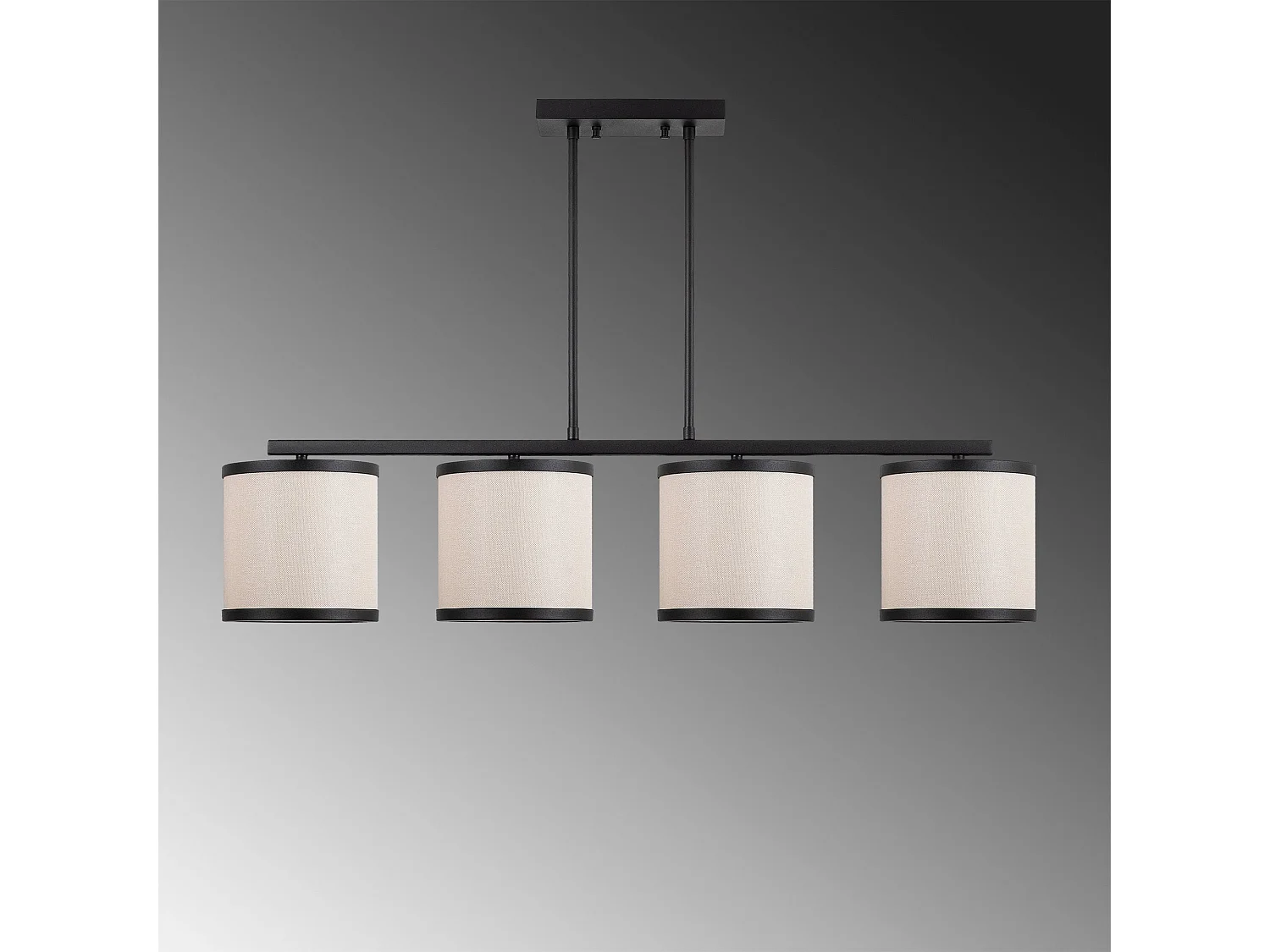 Candeeiro Moderno Eleve - Design Sofisticado em Preto e Branco