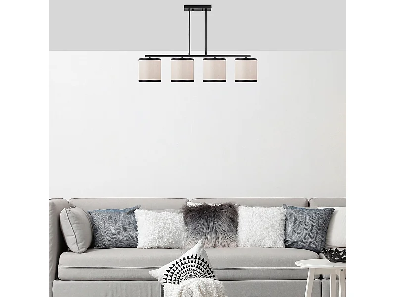 Candeeiro Moderno Eleve - Design Sofisticado em Preto e Branco